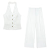 Eaton Tailored Set – Halter Vest & High-Waist Trousers