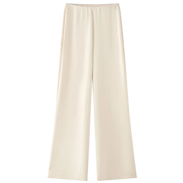 Belgravia Satin Co-ord – Strapless Top & High-Waist Pants