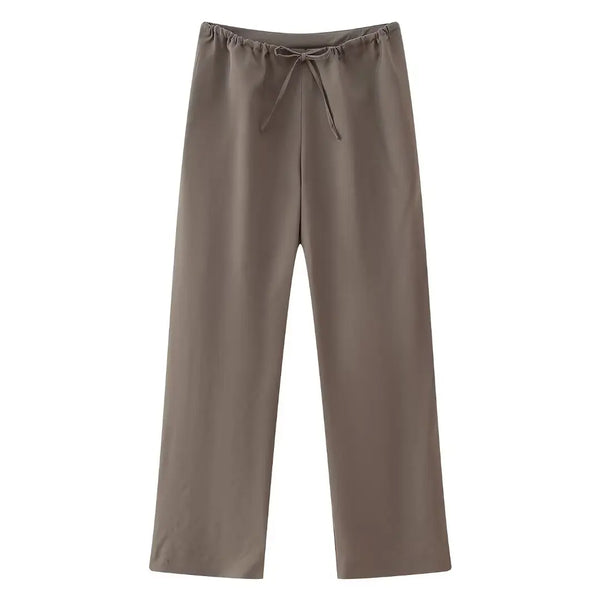 Notting Hill Lace-Up Set – Sleeveless Top & Wide-Leg Trousers