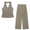 Eaton Tailored Set – Halter Vest & High-Waist Trousers