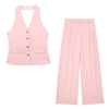 Eaton Tailored Set – Halter Vest & High-Waist Trousers