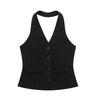 Eaton Tailored Set – Halter Vest & High-Waist Trousers