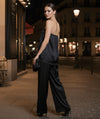 Belgravia Satin Co-ord – Strapless Top & High-Waist Pants