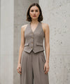 Eaton Tailored Set – Halter Vest & High-Waist Trousers