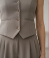 Eaton Tailored Set – Halter Vest & High-Waist Trousers