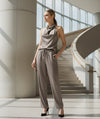 Notting Hill Lace-Up Set – Sleeveless Top & Wide-Leg Trousers